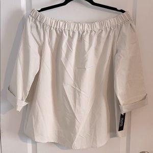 *NWT* White/beige ZAC & RACHEL off-shoulder top